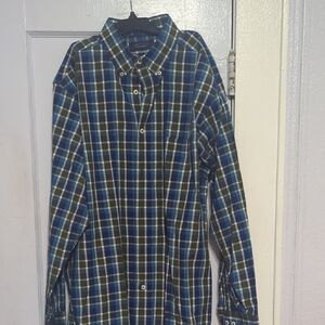 Men's Blue Plaid Shirt